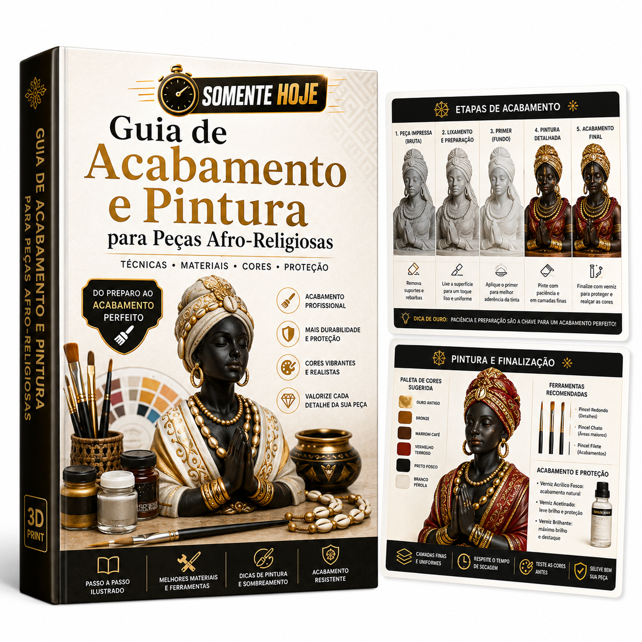 Guia de Acabamento e Pintura para Peças Afro-Religiosas