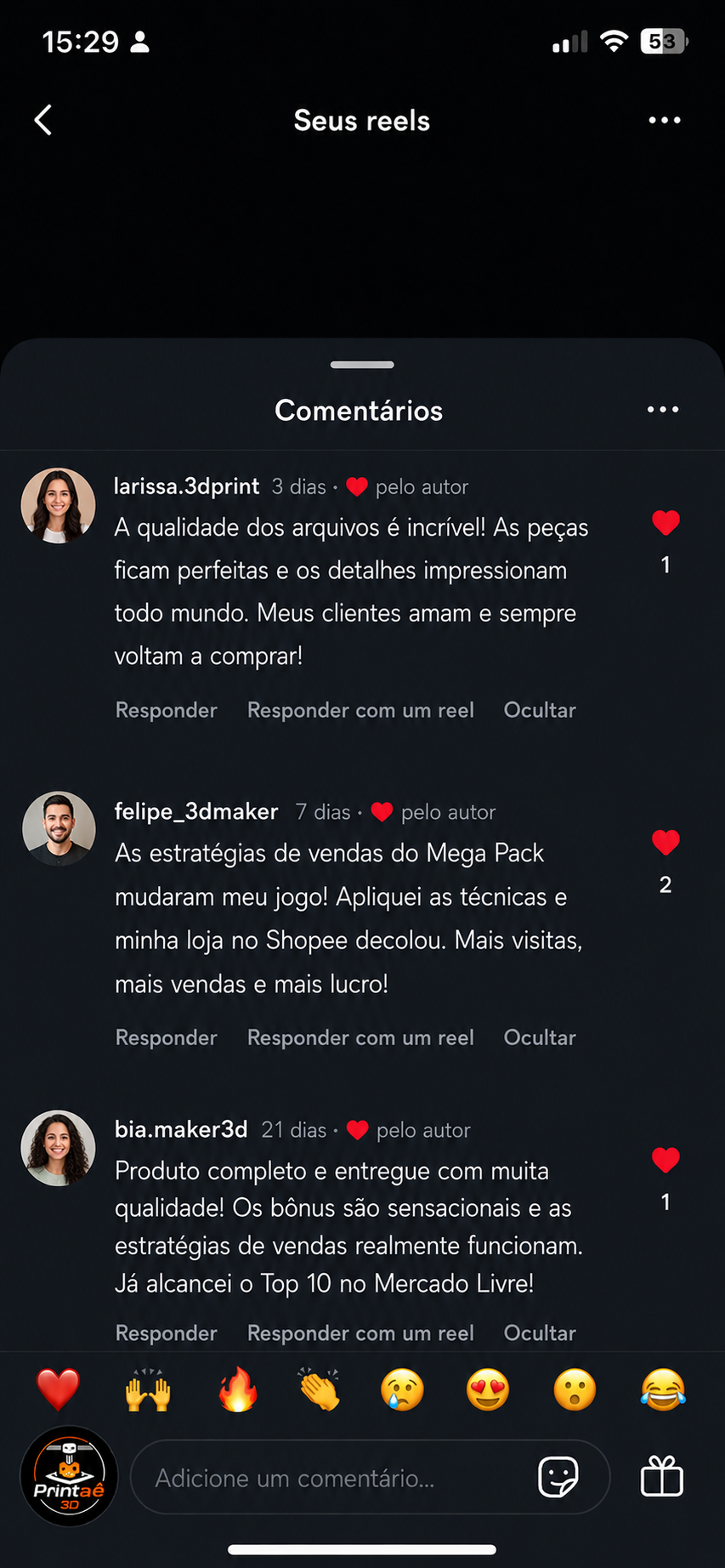 Feedback de Impressão STL 3D