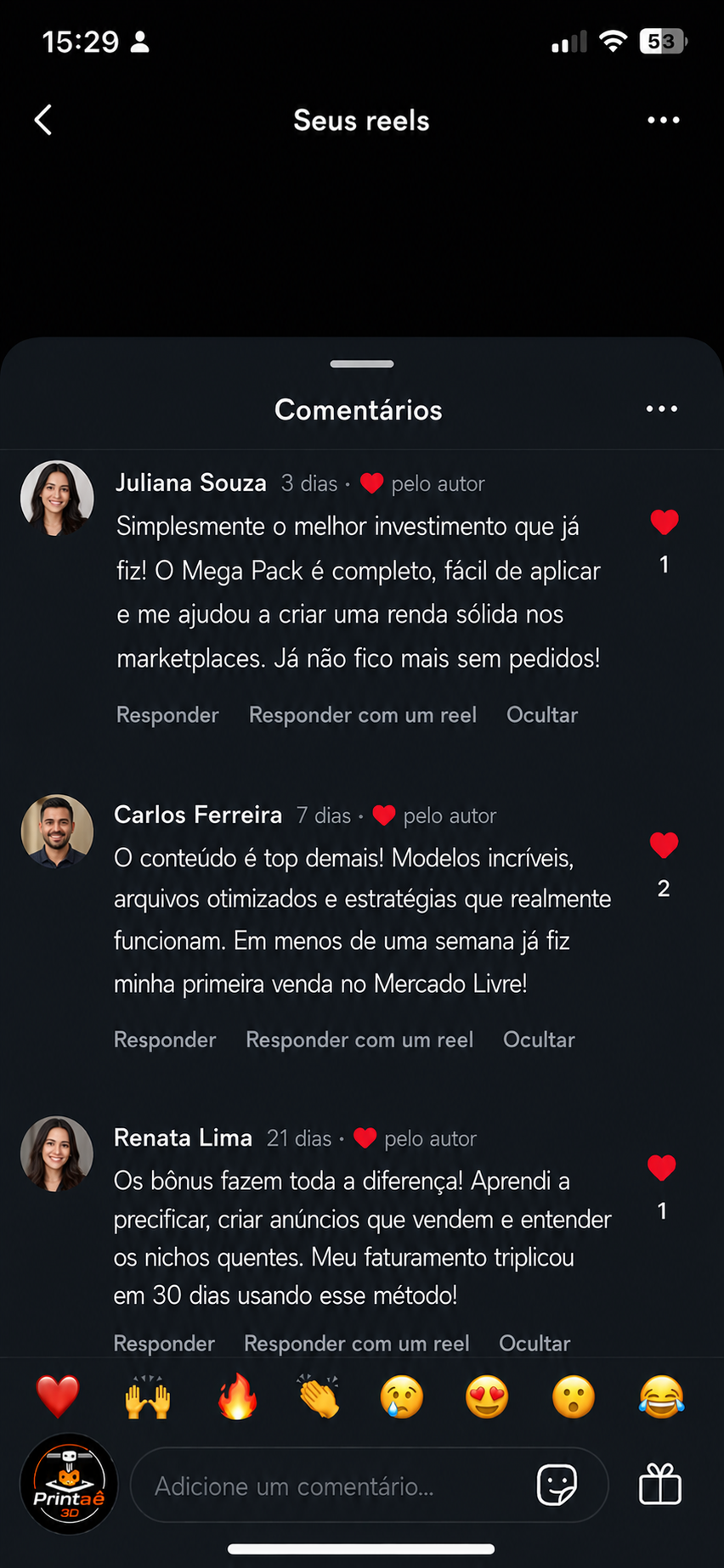 Resultado de Impressão de Cliente